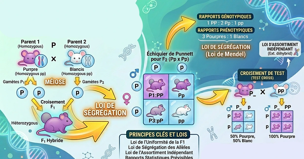 Les lois statistiques de la transmission des caractères héréditaires chez les diploïdes